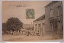 La Villeneuve au Chatelot (Aube) - Place de la Mairie - Attelage de Commerçant e