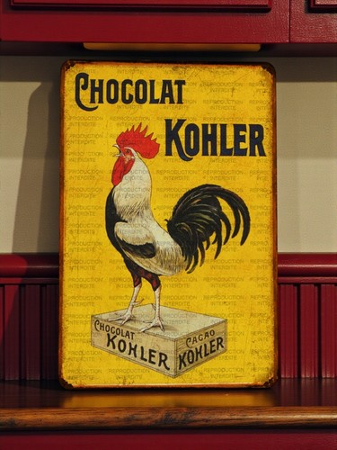 Plaque métal kohler chocolat - plaque,