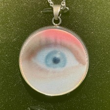 Pendentif lenticulaire de mon oeil clignant animé 30 mm/1,18 pouces, image lent