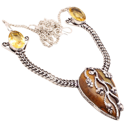 Tigre eye gemme plaqué argent - eye,