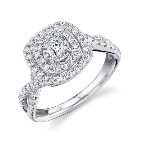 14k blanc fiançailles - blanc,