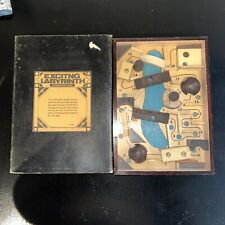 LBC A7/TRES BEAU JEU EN BOIS LABYRINTHE AVEC BILLE EXCITNG FAIS MAIN ! VINTAGE