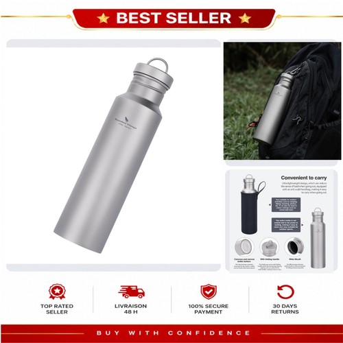Bouteille eau titane - 750, ml