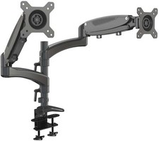 HFTEK GM124XDB Support de bureau pour 2 écrans de 15 à 34" avec VESA 75/100 noir