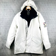 Aigle Copeland Parka Veste Homme M Blanc MTD Imperméable Capuche Chaude Milongue