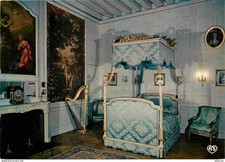 18 - Morogues - intérieur du Château de Maupas - Chambre Louis XVI - Lit du Gard