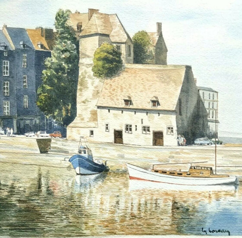 Vue port honfleur tableau - vue,