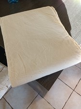 drap ancien en lin uni écru