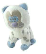Peluche Leopard blanc gris