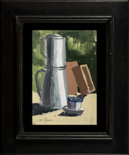 André DUFFOUR (1926-2016) SUPERBE NATURE MORTE A LA CAFETIERE VERS 1950 (368)