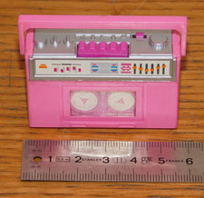 vintage RADIO tape CASSETTE avec MECANISME poupée BARBIE macau made MATTEL 1986