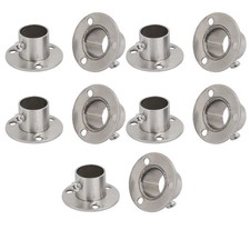 10pcs 19mm Dia acier Inox bride pôle tige fer Support penderie