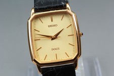 [ COMME NEUF ] Montre Homme Vintage 1999 Seiko DOLCE 8J41-5000 Or 27mm...
