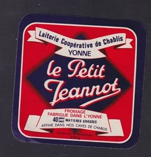 Ancienne étiquette Fromage France BN2020012 Le Petit Jeannot Yonne