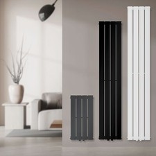 Radiateur design panneau plat vertical connexion central couleur taille au choix