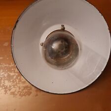 ANCIENNE LAMPE COUR DE FERME INDUSTRIEL ÉMAILLÉE