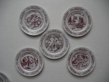 SET 5 assiettes soucoupes décoratives Vieux Métiers Anciens de diamètre 17,5cm