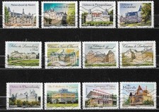 FRANCE oblitéré AN 2012 Série Châteaux renaissance au XXème Y&T N° AA0726/0737