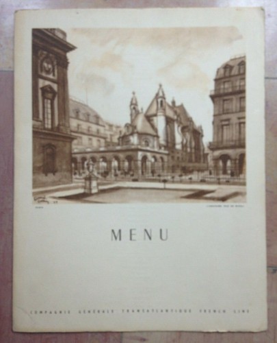Menu cie transatlantique - menu,