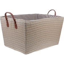  Panier De Rangement Rectangulaire Osier Linge Bac À Pour Enfants