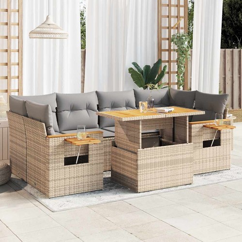 Salon jardin avec coussins - jardin,