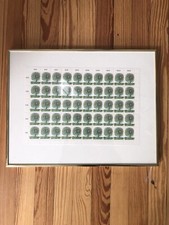 FRIEDENSREICH HUNDERTWASSER Framed “The Spiral Tree” Stamp SHEET 1975 Austrian