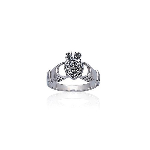Irlandais claddagh marcassite - claddagh,