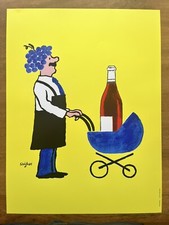 Affiche originale « Buvons le vin nouveau » - Savignac - 1993