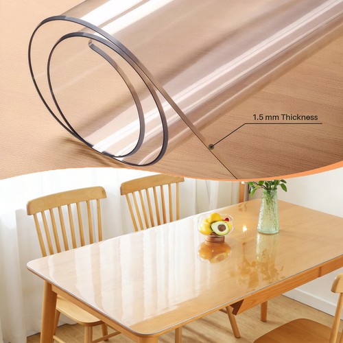 Transparent pvc tablecloth - transparent,