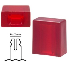 2 Bouton Fader Rouge Transparent 6x2mm Manette Tables de Mixage Mixer