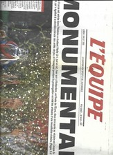 JOURNAL L'EQUIPE 03/07/2000 :  VICTOIRE DES BLEUS FINALE EURO 2000
