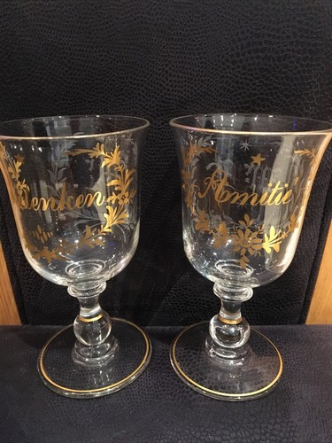 Ancien verre pied - ancien,