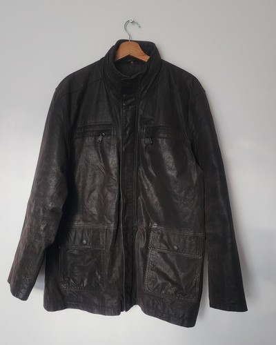 Manteau parka conbipel cuir - manteau/parka,