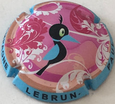 Capsule de champagne LEBRUN Paul (83. contour bleu ciel mat)