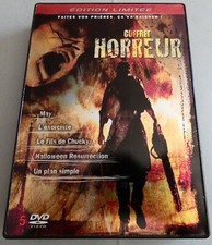 5 DVD COFFRET METAL HORREUR MAY L'EXORCISTE FILS CHUCKY UN PLAN SIMPLE HALLOWEEN
