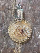 Ancien Petit Pendentif Fiole Cristal Parfum ? 
