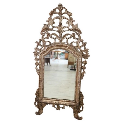 Miroir ancien bois sculpté - miroir,