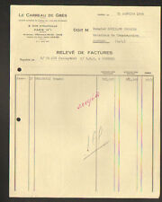 PARIS (X°) POTERIE / CERAMIQUE "LE CARREAU DE GRES" en 1956