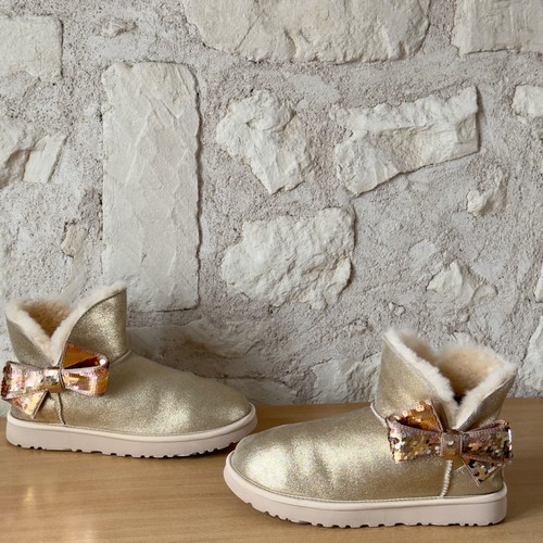 Ugg mini sequin bow - sequin, gold