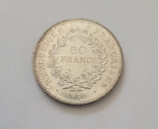 Rare et magnifique pièce de 50 francs hercule 1980 argent FDC