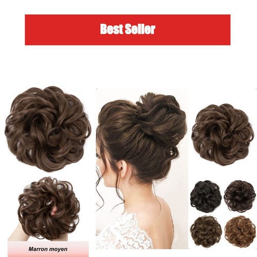 Chignon postiche bouclés - chignon,