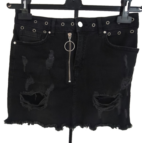 Mini jupe jean y2k - jupe,