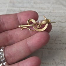 Broche GUI Serpe Plaqué Or