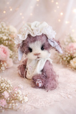 OOAK Ziki is a mohair teddy