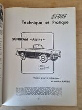 REVUE TECHNIQUE AUTOMOBILE RTA SUNBEAM ALPINE et RAPIER