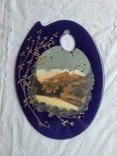 Ancienne palette faïence bleu