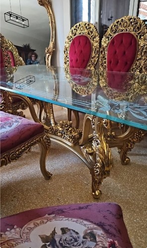 Salon baroque table - salon, dorée