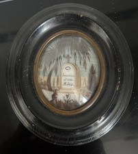 Reliquaire de deuil en cheveux XIXème