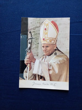 Carte-souvenir avec signature du pape Jean Paul II 