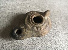 Ancienne Lampe A Huile Terre Cuite